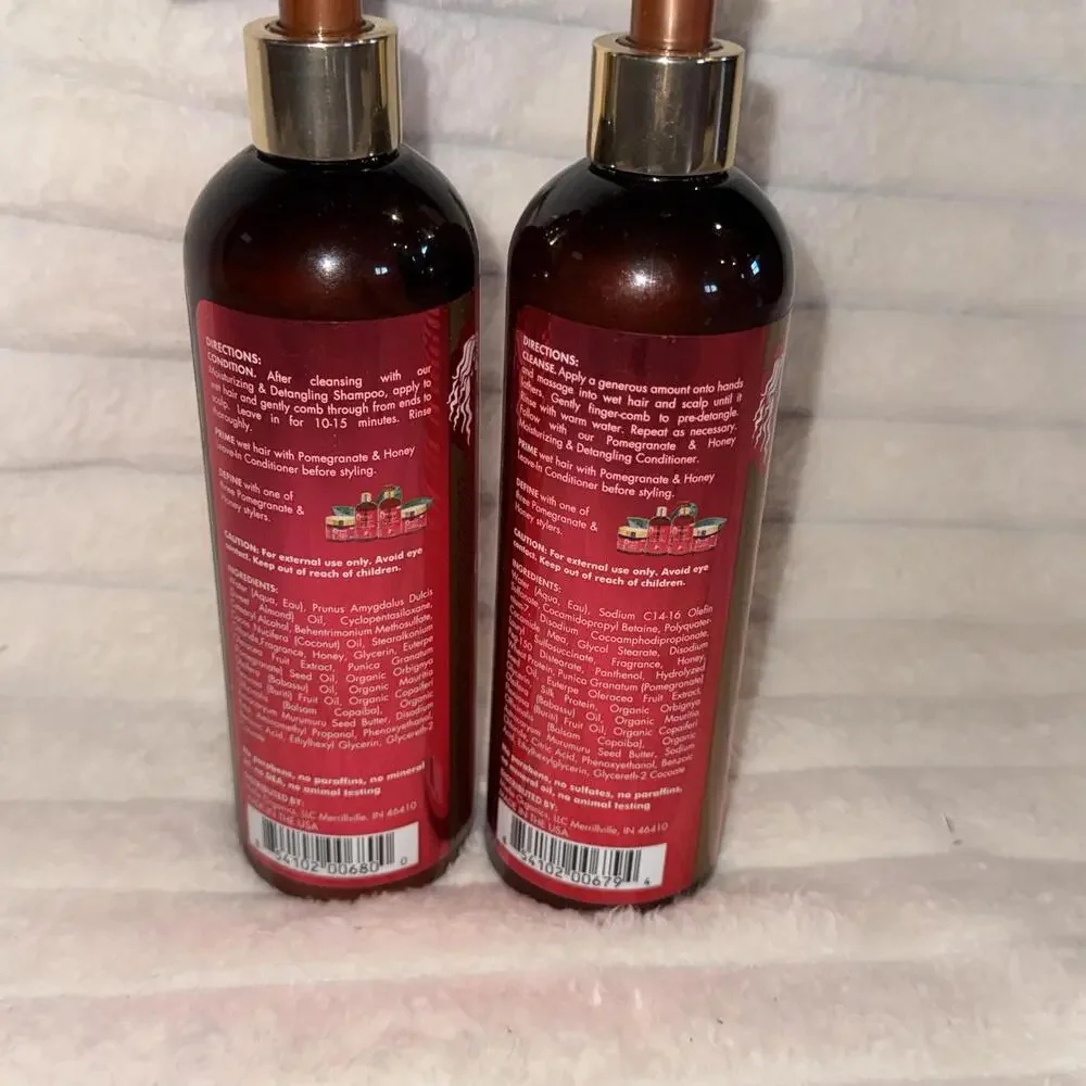 Mielle Shampoo & Conditioner‎ Pomegranate Honey Moisturizing & Detangling Type 4